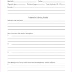 2Nd Grade Book Report Template