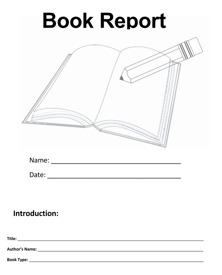 4Th Grade Book Report Template