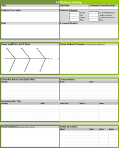 Pin Volume A3 Report Example A3 Report Template (6) - PROFESSIONAL TEMPLATES | PROFESSIONAL TEMPLATES