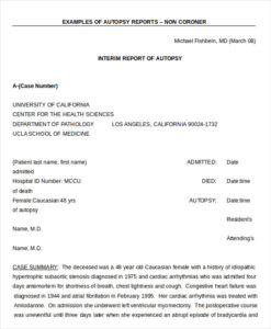 Autopsy Report Template - PROFESSIONAL TEMPLATES | PROFESSIONAL TEMPLATES