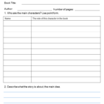 Biography Book Report Template