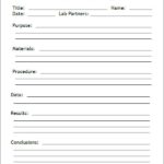 Biology Lab Report Template