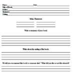 Book Report Template 2Nd Grade