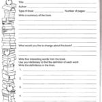 Book Report Template 2Nd Grade