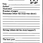 Book Report Template 3Rd Grade