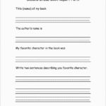 Book Report Template 3Rd Grade