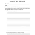 Book Report Template 4Th Grade