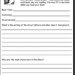 Book Report Template 4Th Grade