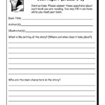 Book Report Template 5Th Grade