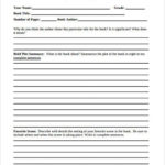 Book Report Template Middle School