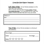 Cereal Box Book Report Template