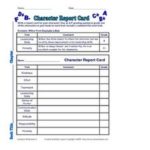 Character Report Card Template