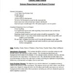 Chemistry Lab Report Template