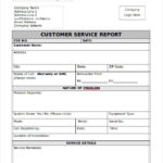 Customer Contact Report Template