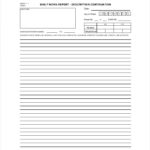 Daily Activity Report Template