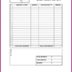 End Of Day Cash Register Report Template