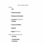 Formal Lab Report Template