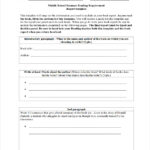 High School Book Report Template