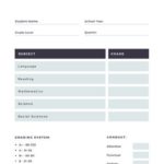 Homeschool Report Card Template