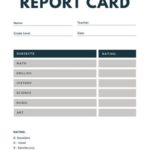 Homeschool Report Card Template