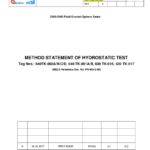 Hydrostatic Pressure Test Report Template