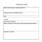 Incident Report Form Template Word