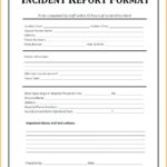 Itil Incident Report Form Template