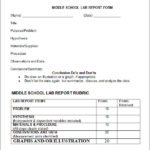 Lab Report Template Middle School