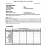 Monthly Status Report Template