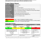 Monthly Status Report Template