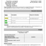 Monthly Status Report Template