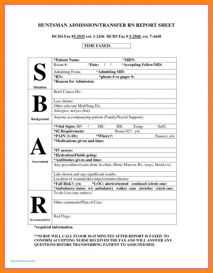 Patient Care Report Template