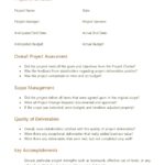 Post Project Report Template
