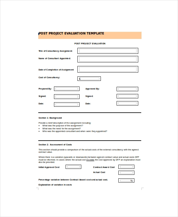 Post Project Report Template