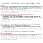 Post Project Report Template