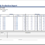 Production Status Report Template