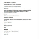 Project Management Final Report Template