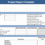 Project Management Status Report Template