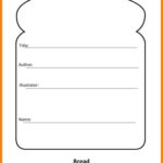 Sandwich Book Report Template