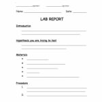 Science Lab Report Template