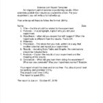 Science Lab Report Template