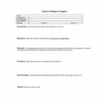 Science Lab Report Template