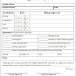 Student Progress Report Template