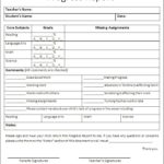 Summer School Progress Report Template