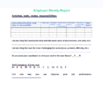 Weekly Activity Report Template