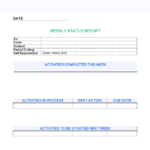 Weekly Activity Report Template