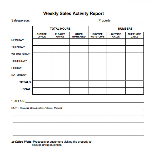 Weekly Activity Report Template 5 PROFESSIONAL TEMPLATES 