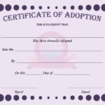 Adoption Certificate Template