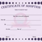 Adoption Certificate Template