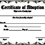 Adoption Certificate Template